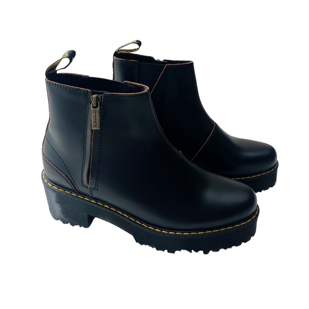 Dr. Martens Rometty platform Chelsea boots black leather Sz 10